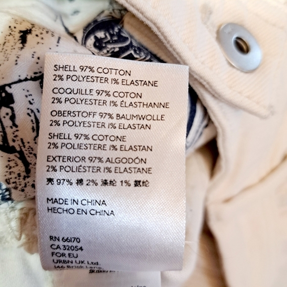 Anthropologie Pilcro Slim Boyfriend Striped Mixed Media HI Rise Shorts - Picture 9 of 10